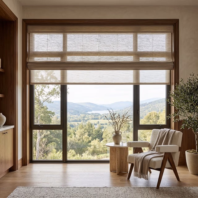 Alustra® Collection - custom window treatment installed in a Marin County home by Bay Blinds, Novato CA 94945