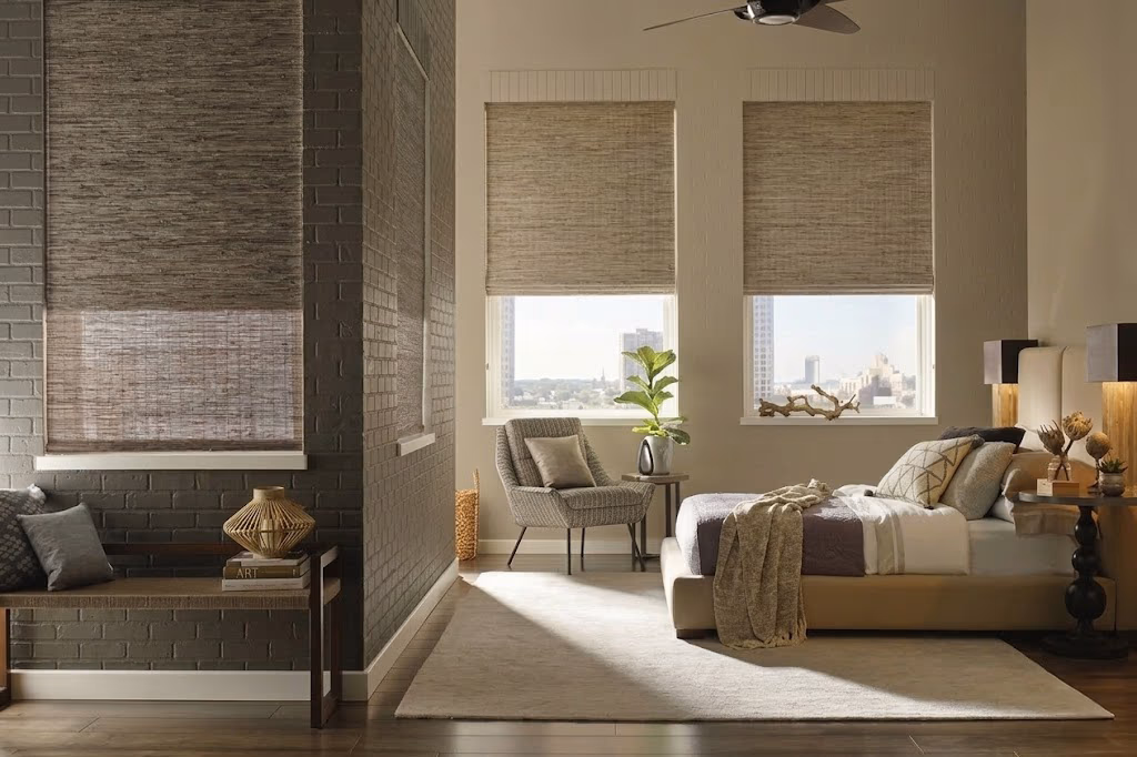 Provenance® Woven Wood Shades - custom window treatment installed in a Marin County home by Bay Blinds, Novato CA 94945
